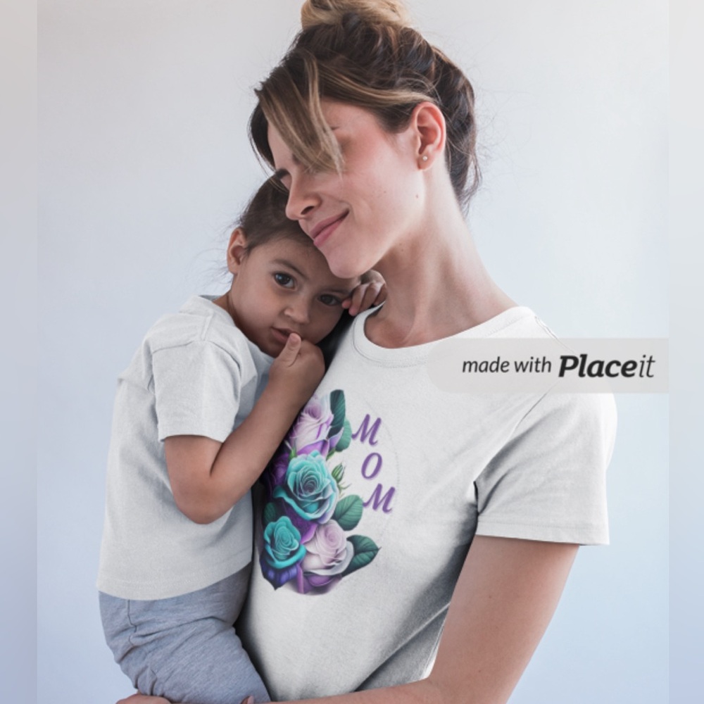 Mom T-shirt Roses Custom Mum T-shirt